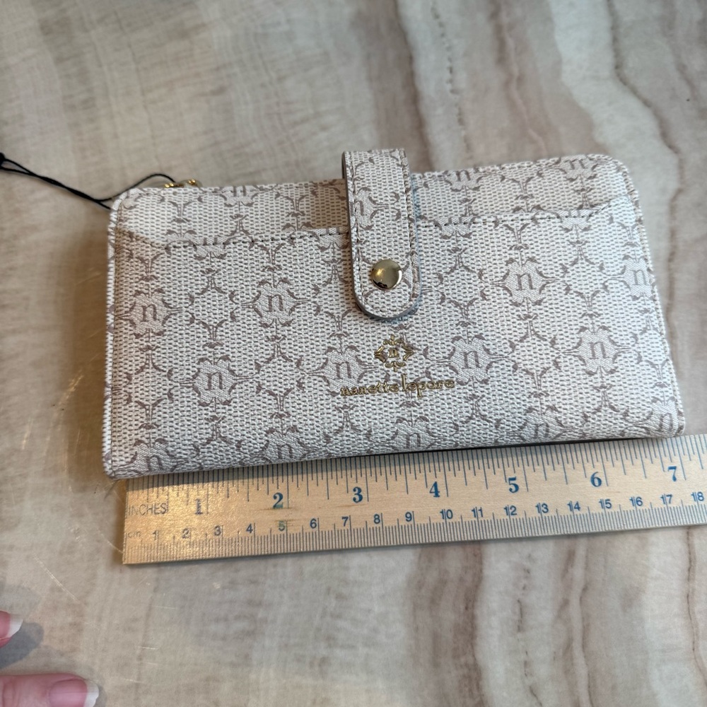 Nanette Lepore Cream Patterned Wallet - Picture 3 of 9